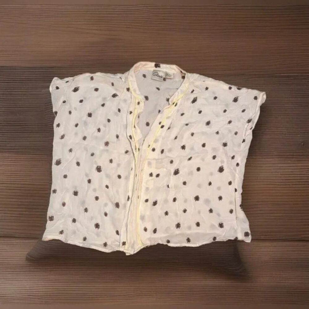 Alcee Silk Blouse Size Small 100%‎ Silk Women’s Hook & Eye Closure